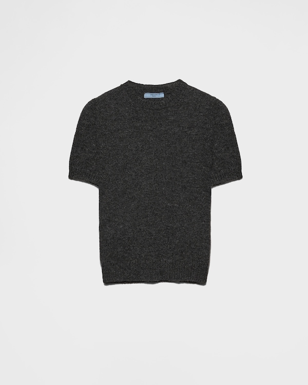 Short-sleeved cashmere sweater - Slate Gray Short-sleeved cashmere sweater - Slate Gray