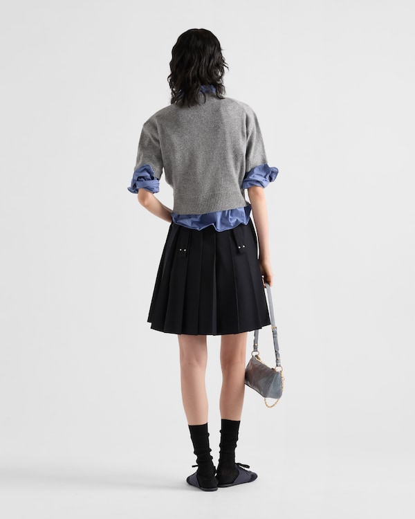 Wool and cashmere intarsia sweater - Amaranth/Grey Wool and cashmere intarsia sweater - Amaranth/Grey