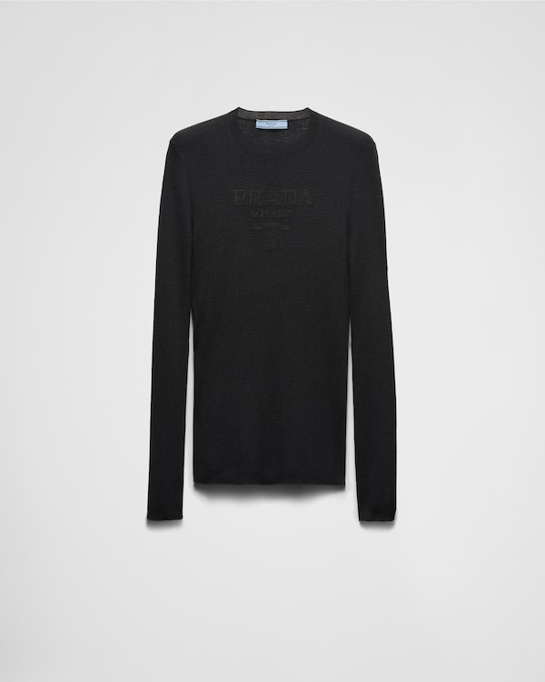 Superfine wool crew-neck sweater - Black Superfine wool crew-neck sweater - Black
