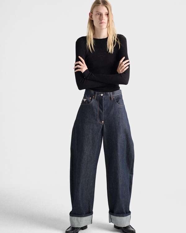 Superfine wool crew-neck sweater - Navy Superfine wool crew-neck sweater - Navy