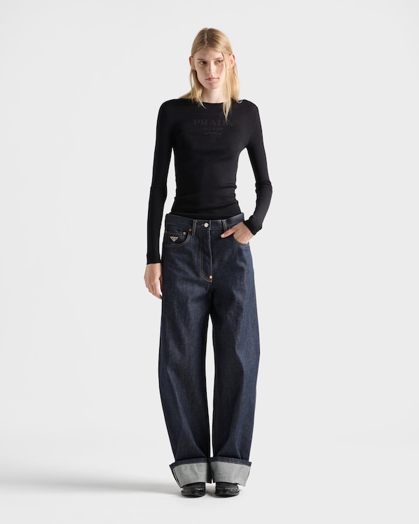 Superfine wool crew-neck sweater - Navy Superfine wool crew-neck sweater - Navy
