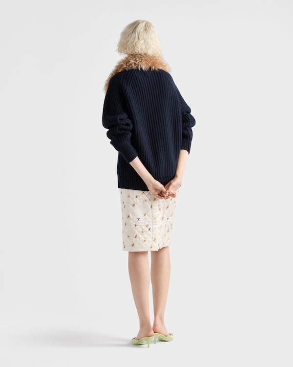 Wool and cashmere crew-neck sweater - Navy Wool and cashmere crew-neck sweater - Navy
