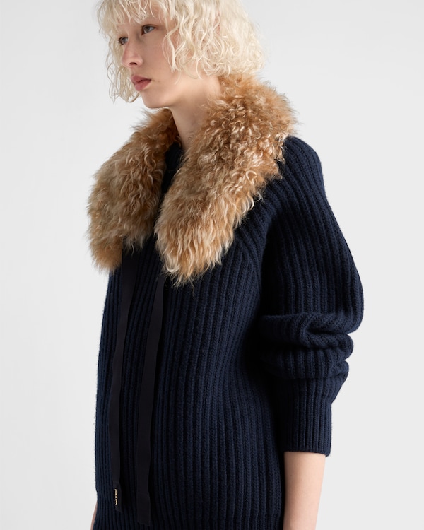 Wool and cashmere crew-neck sweater - Navy Wool and cashmere crew-neck sweater - Navy