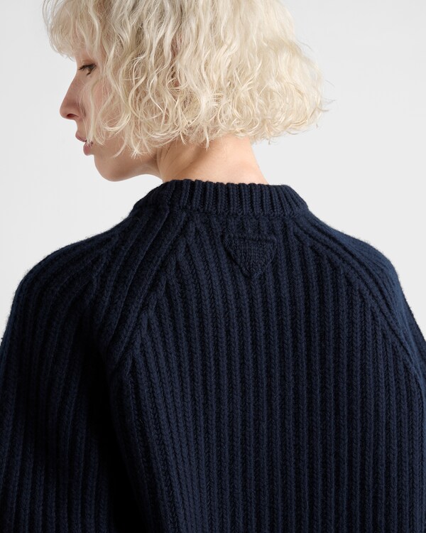 Wool and cashmere crew-neck sweater - Navy Wool and cashmere crew-neck sweater - Navy