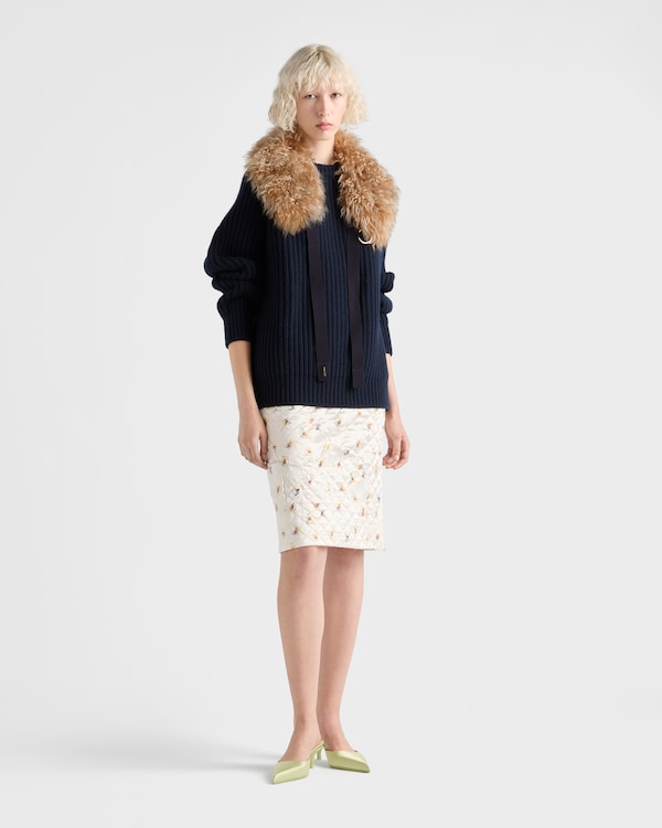 Wool and cashmere crew-neck sweater - Navy Wool and cashmere crew-neck sweater - Navy