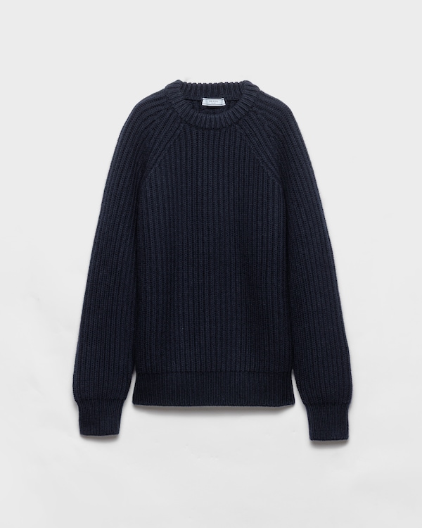 Wool and cashmere crew-neck sweater - Navy Wool and cashmere crew-neck sweater - Navy