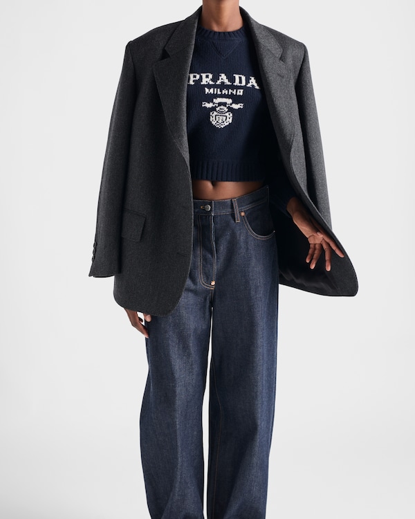 Wool and cashmere crew-neck sweater - Navy Wool and cashmere crew-neck sweater - Navy