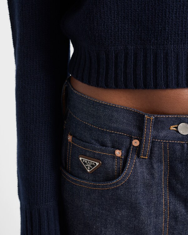 Wool and cashmere crew-neck sweater - Navy Wool and cashmere crew-neck sweater - Navy
