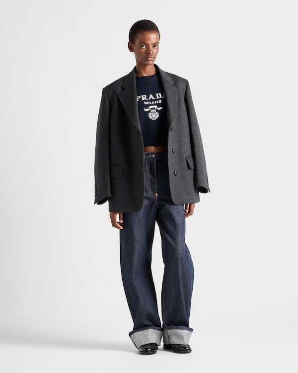 Wool and cashmere crew-neck sweater - Navy Wool and cashmere crew-neck sweater - Navy