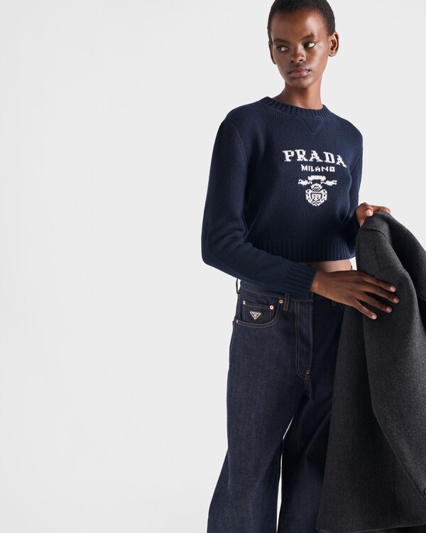 Wool and cashmere crew-neck sweater - Navy Wool and cashmere crew-neck sweater - Navy