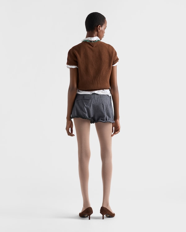 Wool and cashmere crew-neck sweater - Tobacco Wool and cashmere crew-neck sweater - Tobacco