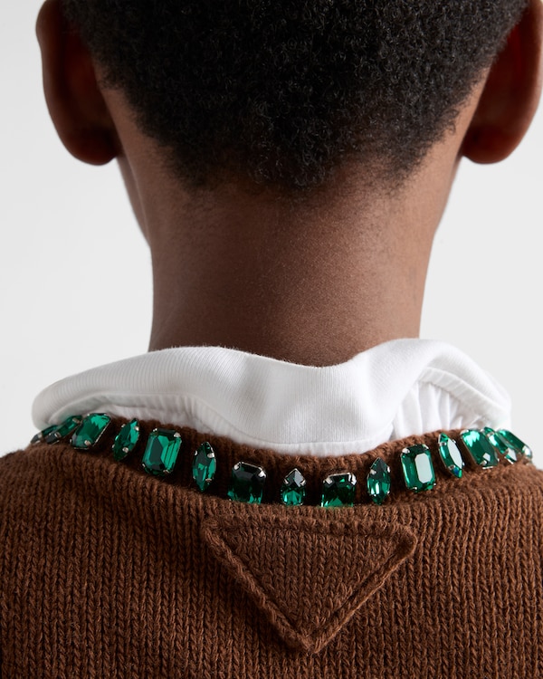 Wool and cashmere crew-neck sweater - Tobacco Wool and cashmere crew-neck sweater - Tobacco
