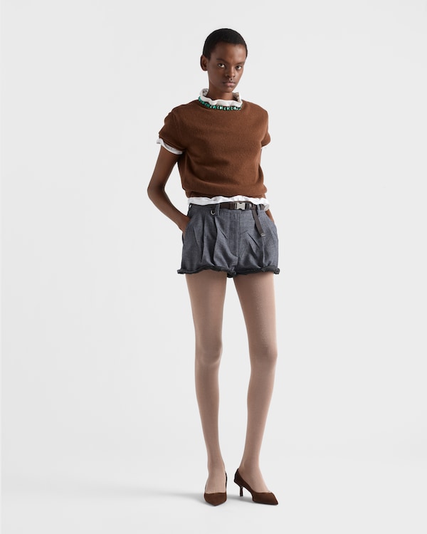 Wool and cashmere crew-neck sweater - Tobacco Wool and cashmere crew-neck sweater - Tobacco