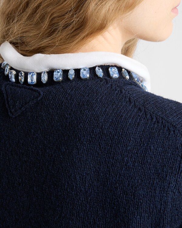 Wool and cashmere crew-neck sweater - Navy Wool and cashmere crew-neck sweater - Navy