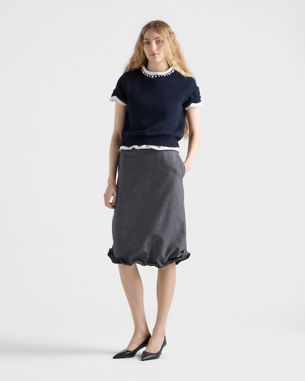 Wool and cashmere crew-neck sweater - Navy Wool and cashmere crew-neck sweater - Navy