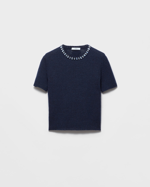 Wool and cashmere crew-neck sweater - Navy Wool and cashmere crew-neck sweater - Navy