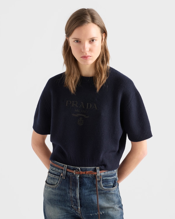 Wool and cashmere crew-neck sweater - Navy Wool and cashmere crew-neck sweater - Navy