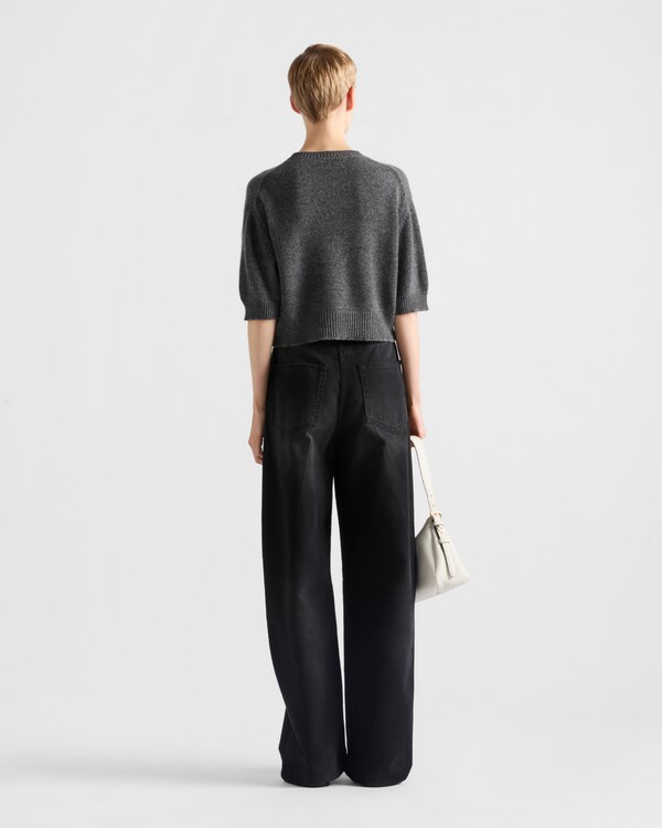 Wool and cashmere crew-neck sweater - Slate Gray Wool and cashmere crew-neck sweater - Slate Gray
