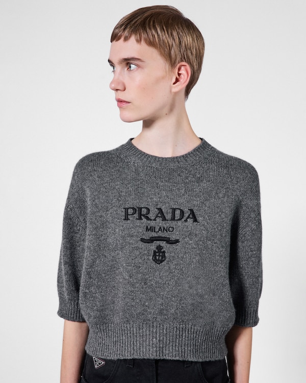 Wool and cashmere crew-neck sweater - Slate Gray Wool and cashmere crew-neck sweater - Slate Gray