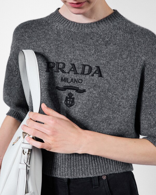 Wool and cashmere crew-neck sweater - Slate Gray Wool and cashmere crew-neck sweater - Slate Gray