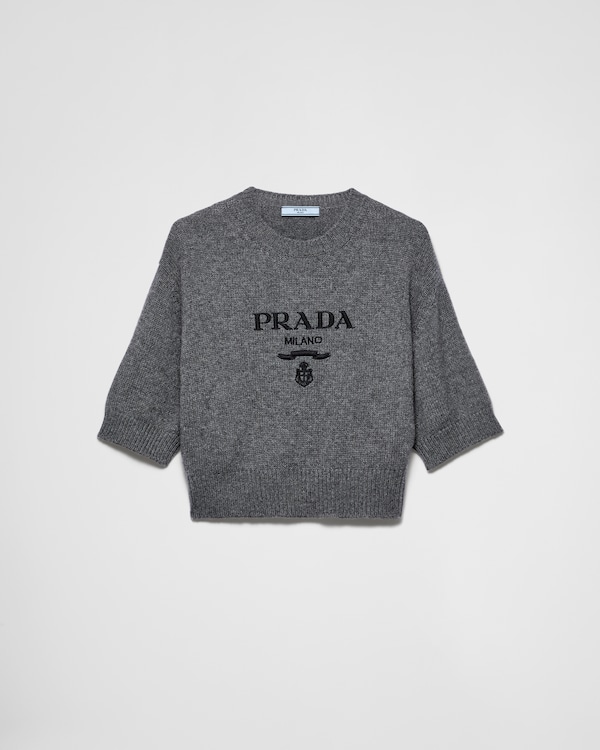 Wool and cashmere crew-neck sweater - Slate Gray Wool and cashmere crew-neck sweater - Slate Gray