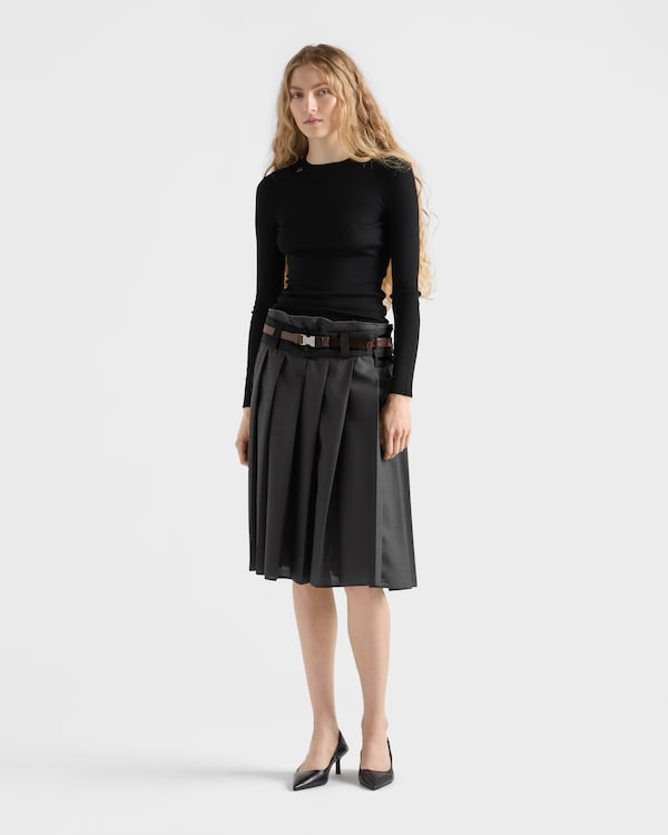Wool crew-neck sweater - Black Wool crew-neck sweater - Black