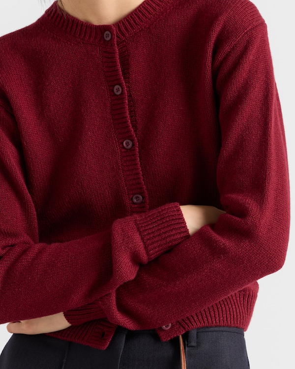 Cashmere cardigan - Amaranth Red Cashmere cardigan - Amaranth Red