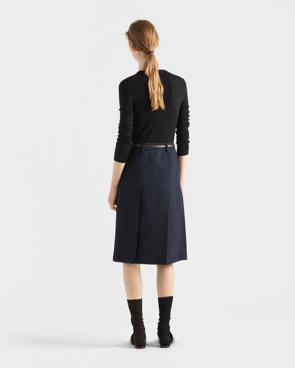 Ribbed knit wool cardigan - Black Ribbed knit wool cardigan - Black