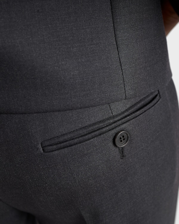 Wool gabardine pants with pin - Anthracite Gray Wool gabardine pants with pin - Anthracite Gray
