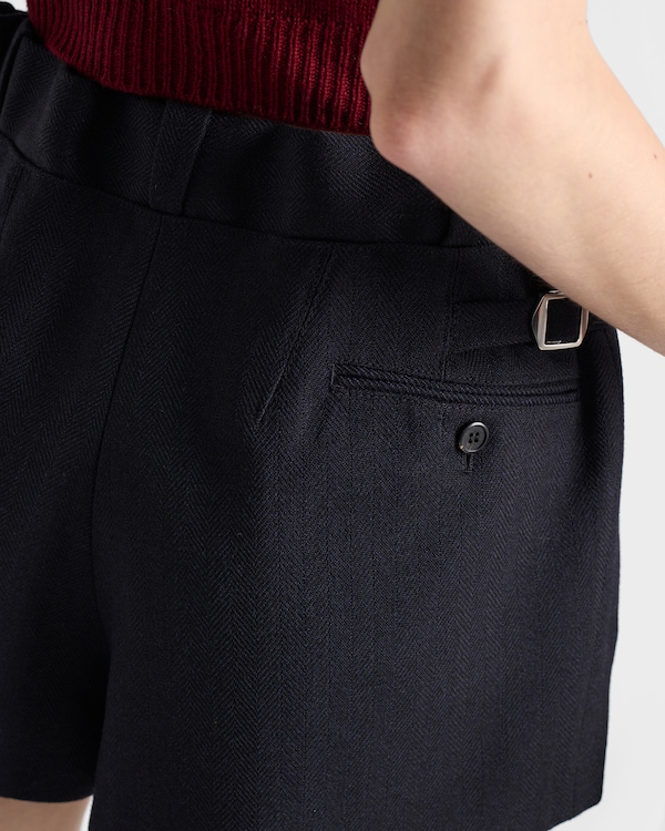 Chevron wool shorts - Navy Chevron wool shorts - Navy