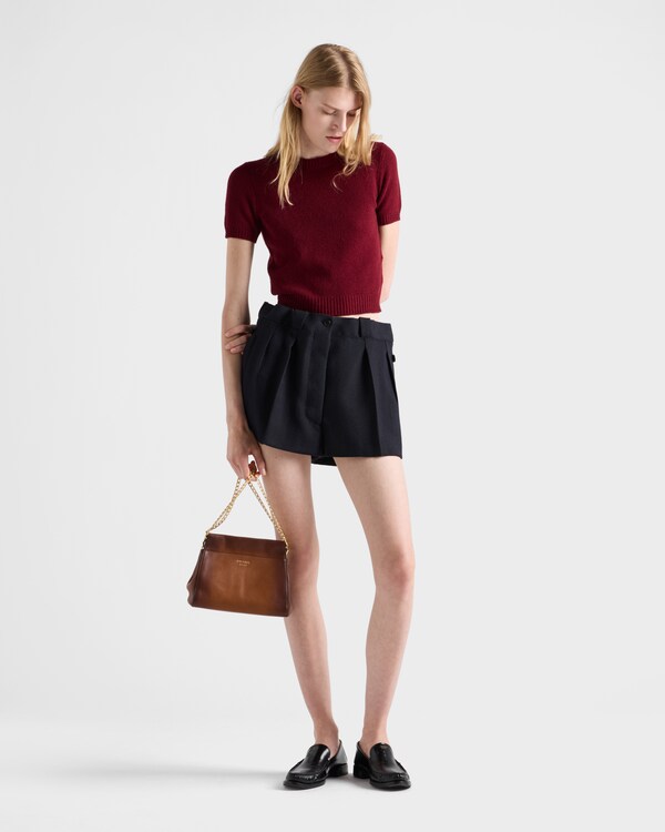 Chevron wool shorts - Navy Chevron wool shorts - Navy