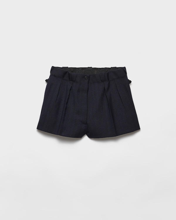 Chevron wool shorts - Navy Chevron wool shorts - Navy