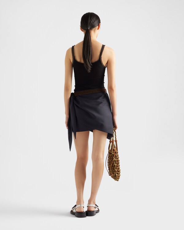 Ribbed cotton top - Black Ribbed cotton top - Black