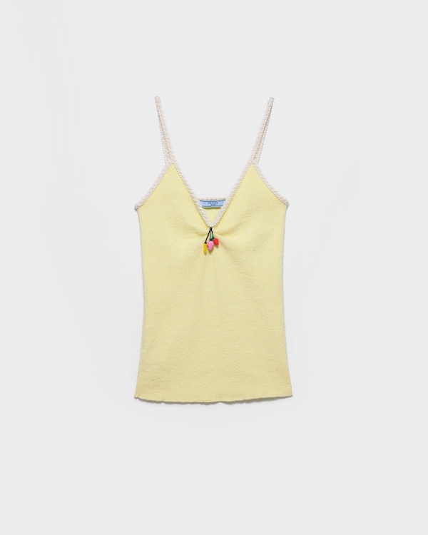 Cotton bouclé top - Pollen Yellow Cotton bouclé top - Pollen Yellow