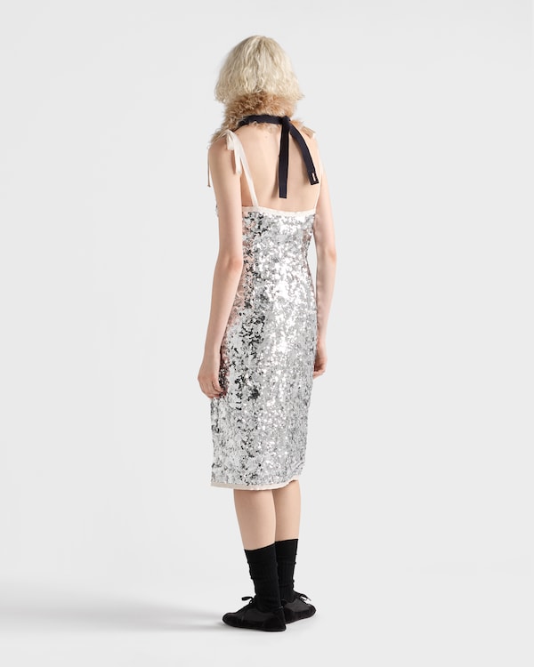 Embroidered sequin dress - Silver Embroidered sequin dress - Silver