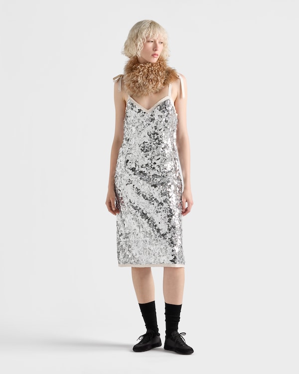 Embroidered sequin dress - Silver Embroidered sequin dress - Silver
