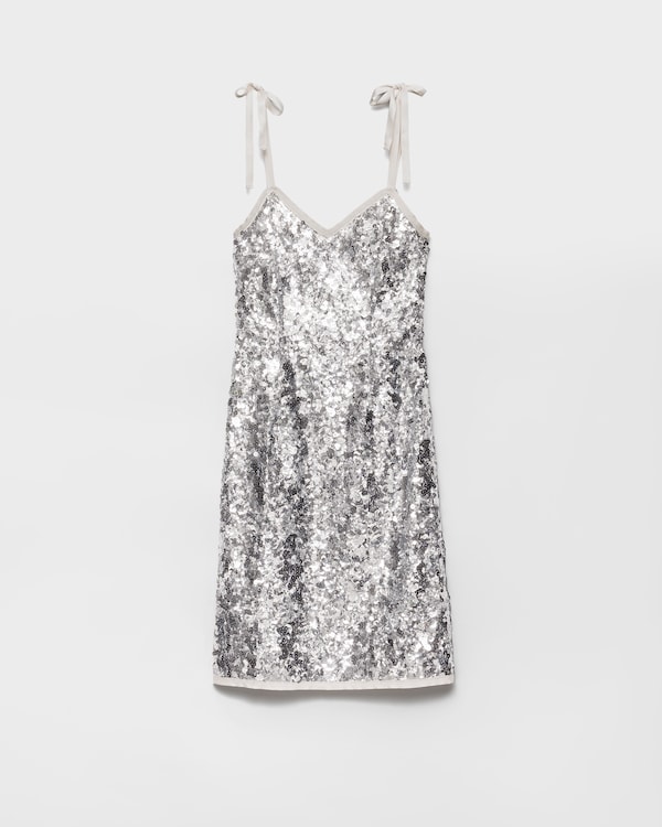 Embroidered sequin dress - Silver Embroidered sequin dress - Silver