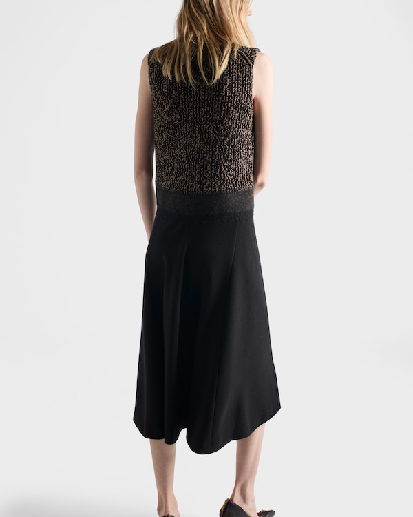 Shetland wool and cashmere dress - Black Shetland wool and cashmere dress - Black
