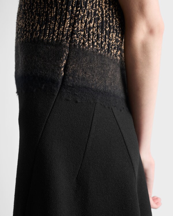 Shetland wool and cashmere dress - Black Shetland wool and cashmere dress - Black