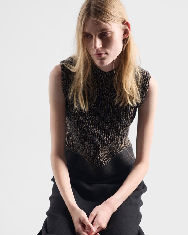 Shetland wool and cashmere dress - Black Shetland wool and cashmere dress - Black