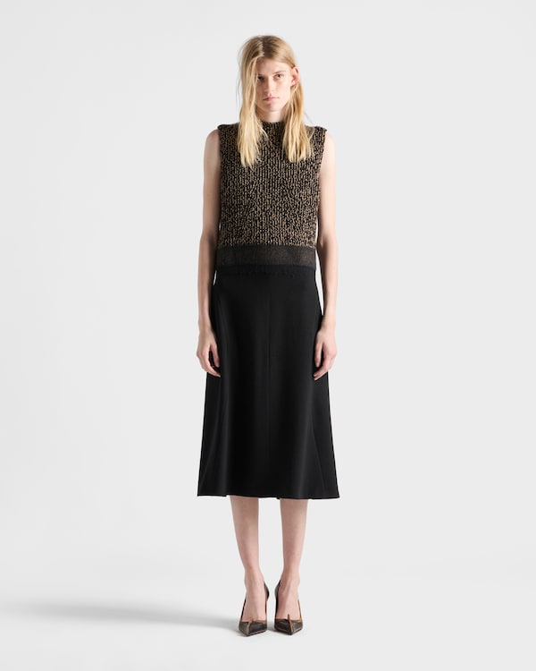 Shetland wool and cashmere dress - Black Shetland wool and cashmere dress - Black