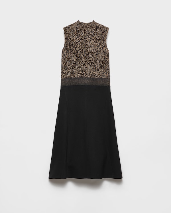 Shetland wool and cashmere dress - Black Shetland wool and cashmere dress - Black