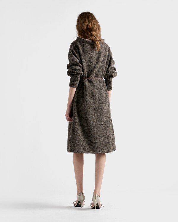Mouliné wool dress - Slate Gray/Hemp Mouliné wool dress - Slate Gray/Hemp