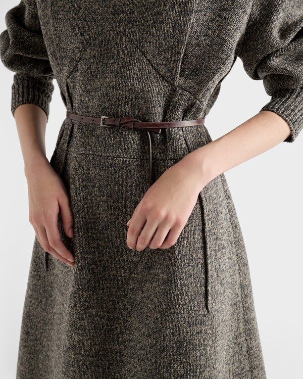 Mouliné wool dress - Slate Gray/Hemp Mouliné wool dress - Slate Gray/Hemp