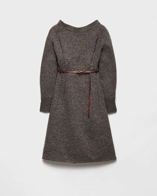 Mouliné wool dress - Slate Gray/Hemp Mouliné wool dress - Slate Gray/Hemp