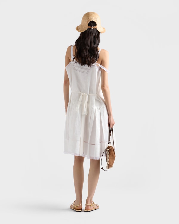 Embroidered linen dress - White Embroidered linen dress - White
