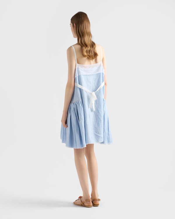Embroidered linen mini-dress - Astro Embroidered linen mini-dress - Astro