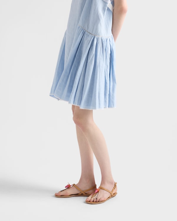 Embroidered linen mini-dress - Astro Embroidered linen mini-dress - Astro
