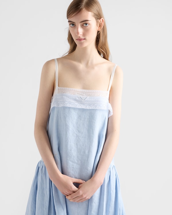 Embroidered linen mini-dress - Astro Embroidered linen mini-dress - Astro