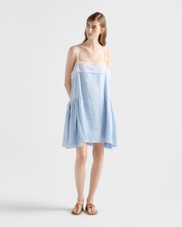 Embroidered linen mini-dress - Astro Embroidered linen mini-dress - Astro